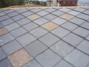 Natural black slate roofing tile for villa roof