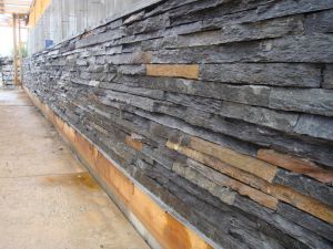 Antacid natural interior and exterior Decoration black Slate Stone stacked wall panels for wall