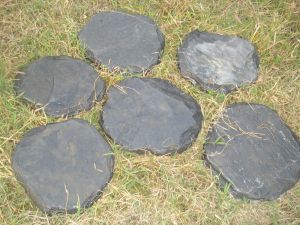 outdoor park paving tiles black slate garden step stone black slate