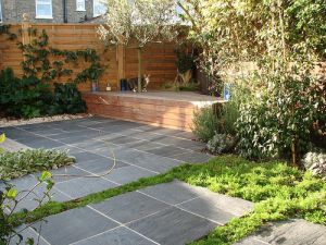 Garden natural slate square paving stone