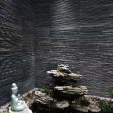 Design Ledge Stone Water Feature Wall Thin Natural Slate Stone Veneer Flooring