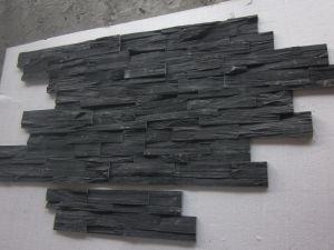 Black slate stacked culture wall stone
