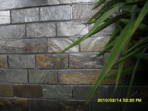 Slate tile cladding
