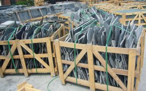 Natural black slate irregular random crazy paving stone for flooring pavers