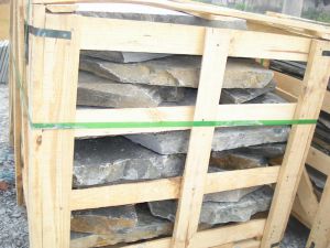 outdoor black Irregularity natural stone plates slate garden paving floor tile
