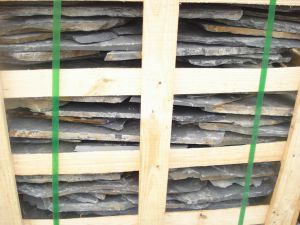 Crazy slate paving flagstone in black color