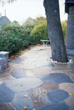 golden yellow slate flagstone paving Chinese natural random yellow irregular slate crazy paving slabs stone patio flooring tiles