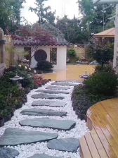 Black Radom Irregular Slate Stone for Paving