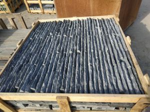 Contemporary Wall Cladding dark grey Exterior Stone Panel For Modern House