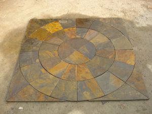 Rustic Slate Circle Pattern